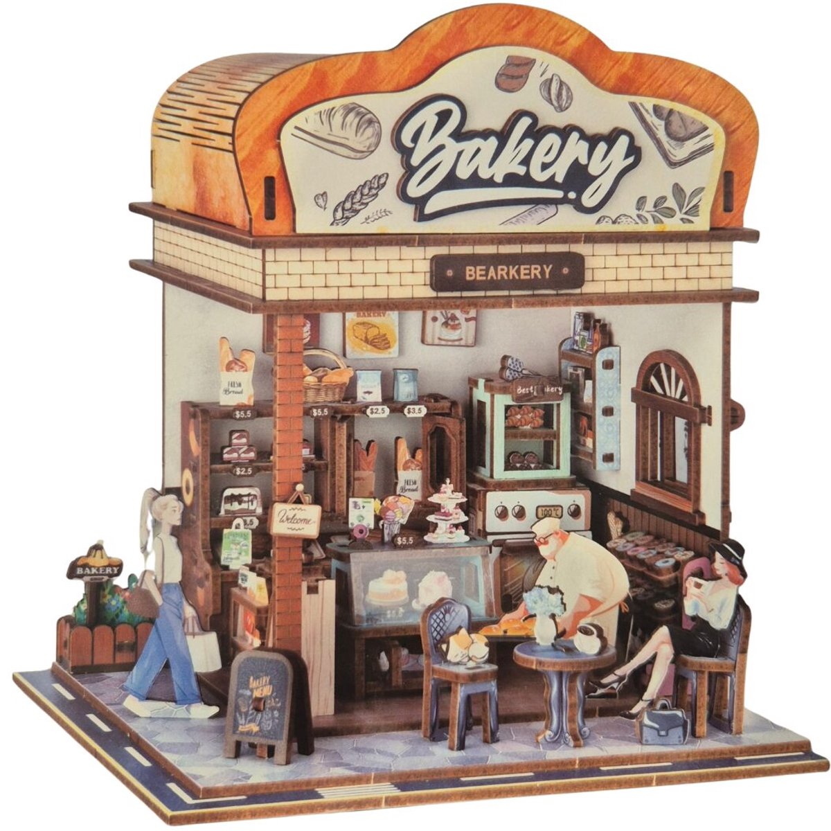 Beehub, DIY Huisje, Bakery, BE011909, 14,5x16,2x18 cm