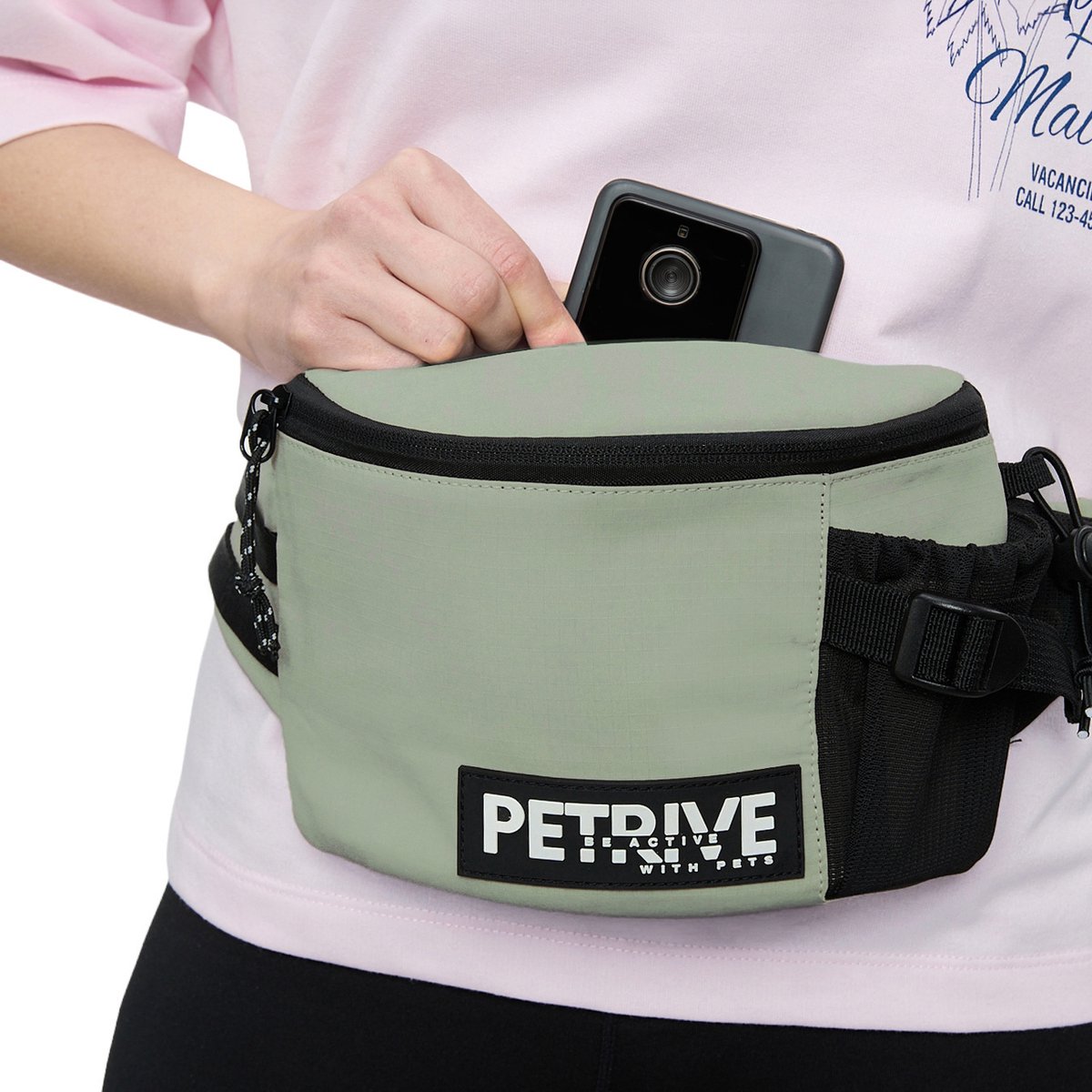 PETRIVE ESBAG Trainingstas voor Hond – Beloningstas met Opbergvakken – Voor Hondensnacks en Accessoires – Groen