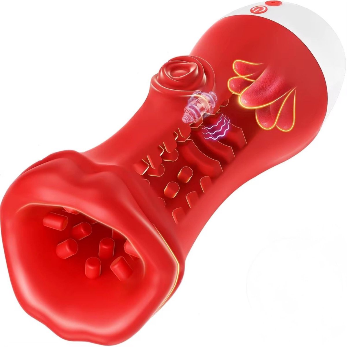 SF Toys Deep Throat Masturbator Man – 13 cm Diepe Kamer – 9 Tongbewegingen – 9 Vibratiestanden – USB Oplaadbaar – IPX6 Waterdicht