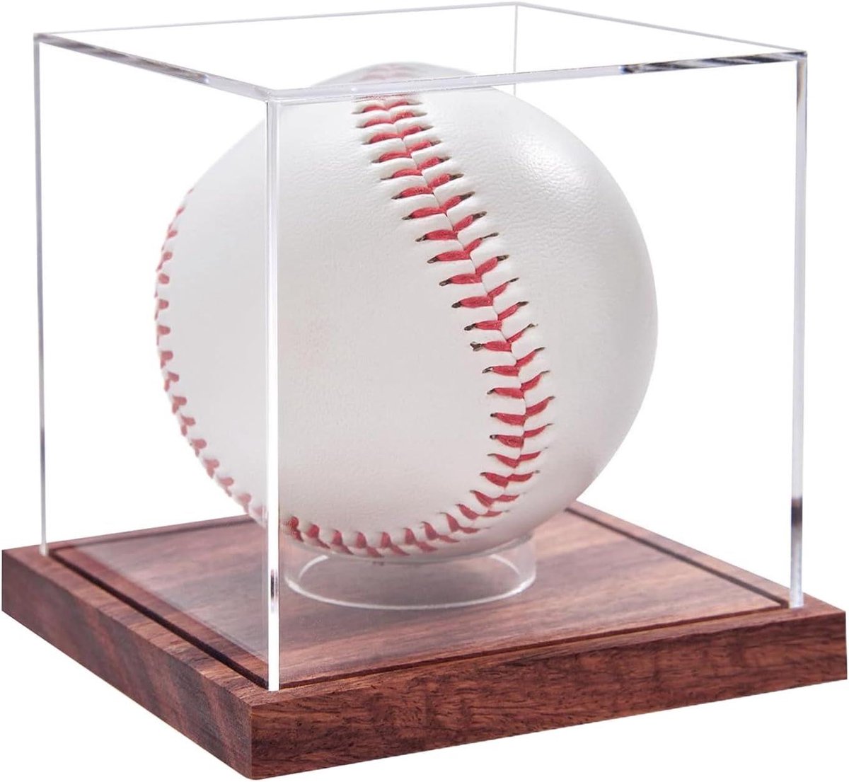 Vitrinekast Honkbal - Acryl Displaybox - Sportmemorabilia Tonen - UV-werend Acryl - 8.6x8.6x9.6cm - Transparant