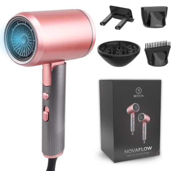 Beyeza Föhn met diffuser - Krullen - Haardroger met Borstel - Beyeza - €39,95