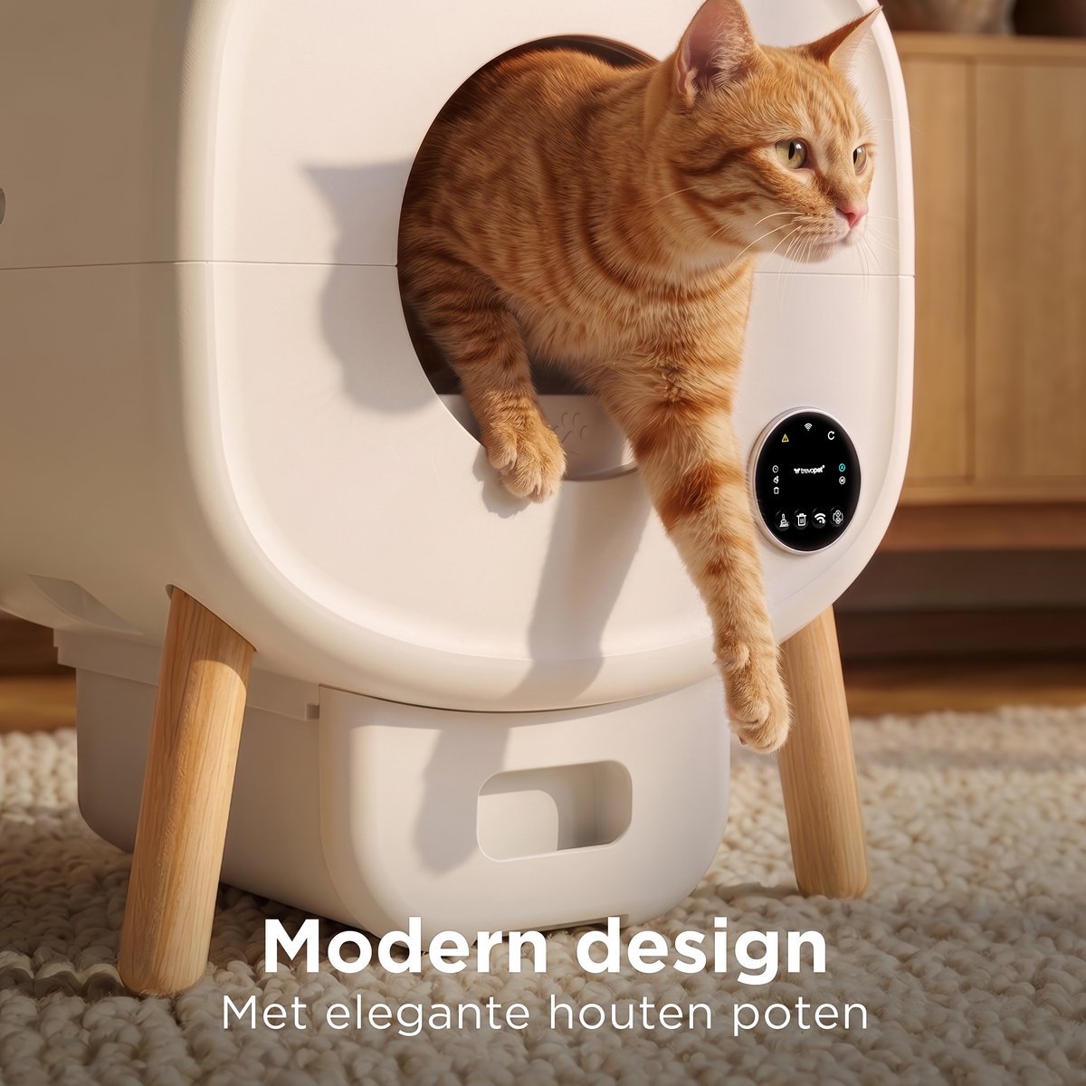 TrevoPet Neo - Automatische Kattenbak met App - Wit thumbnail 5