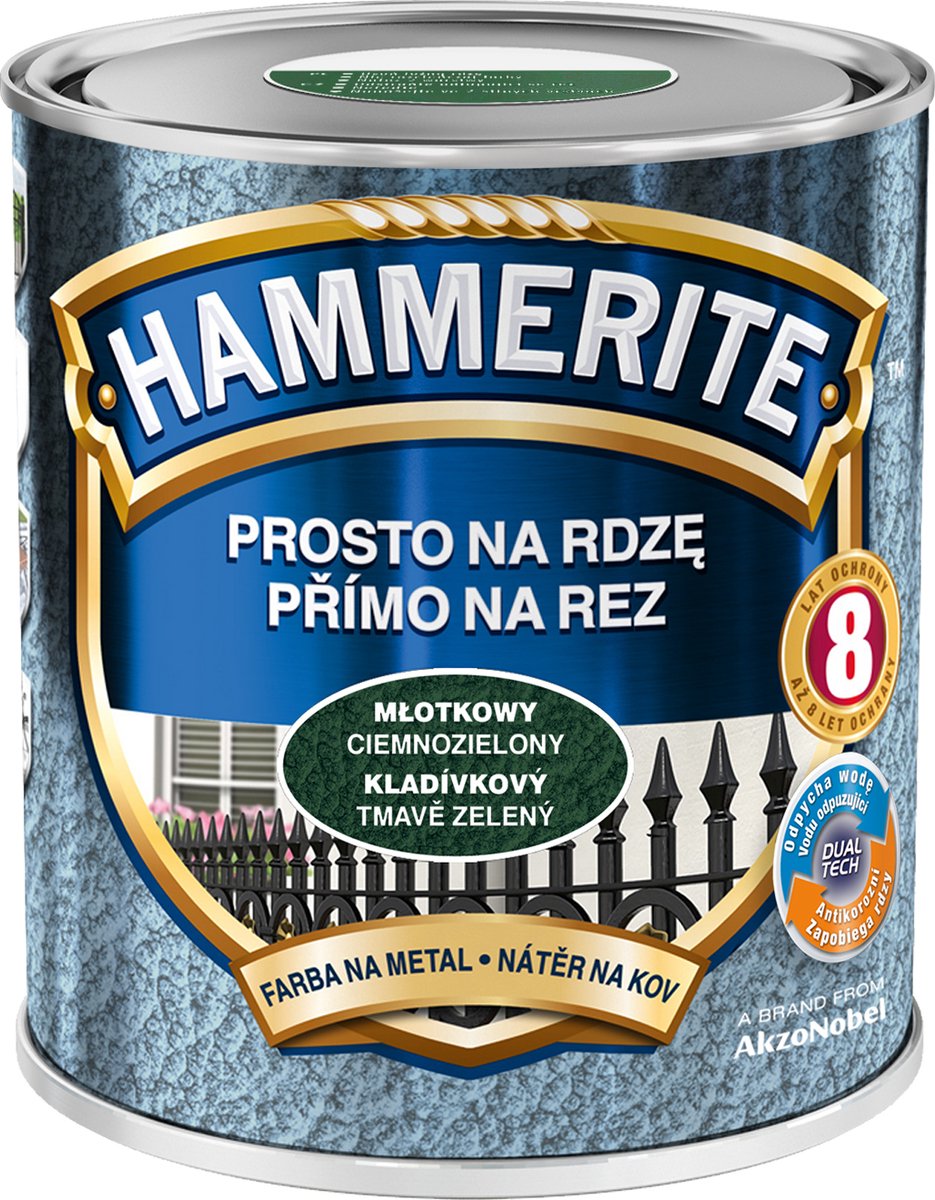 Hammerite Direct op roest hamer 2,5 l, donkergroen