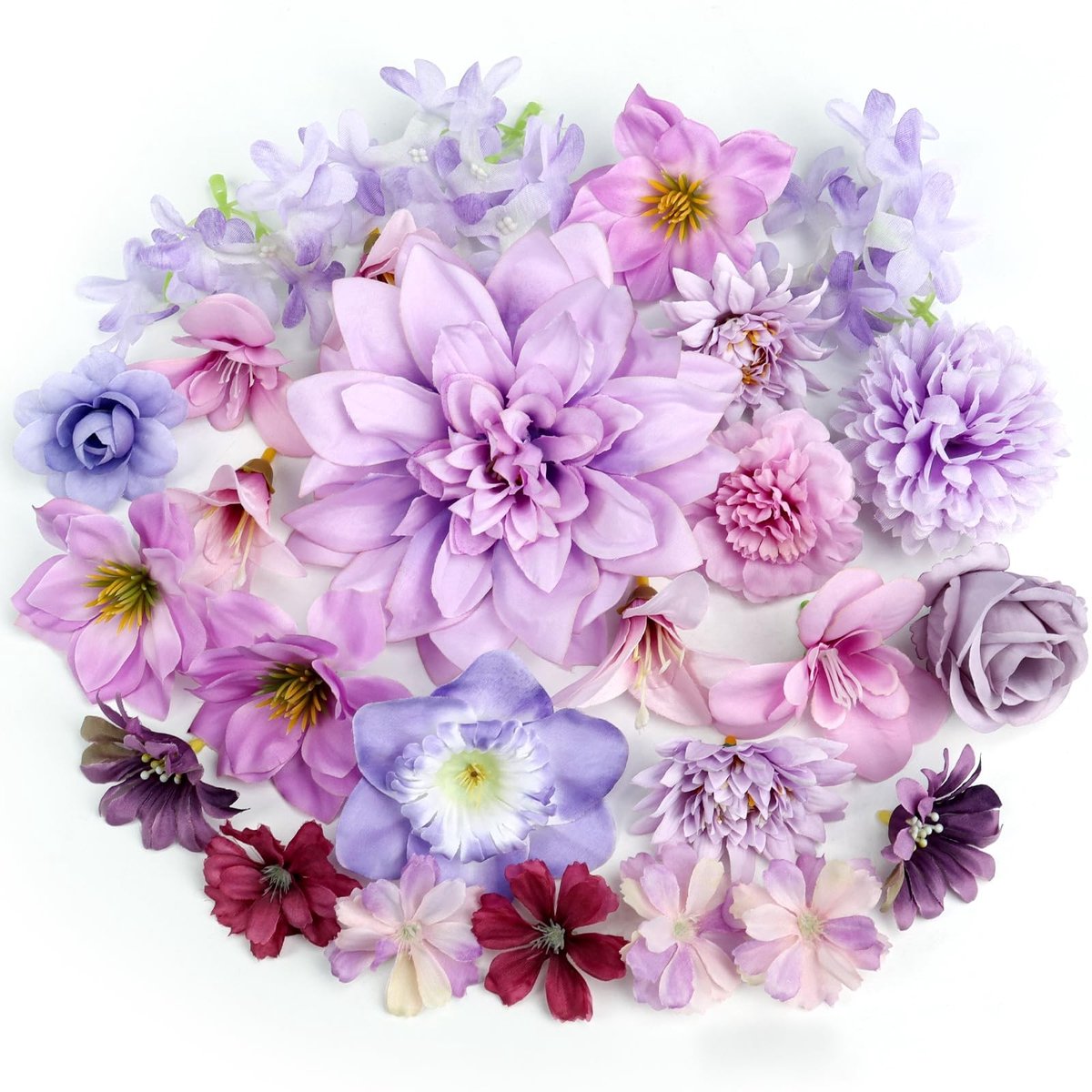 Dailygoods- Bloemhoofden 26 stuks - Kunstbloemen - Nepbloemen - Decoratie - Bruiloft/Feest - Allergievrij