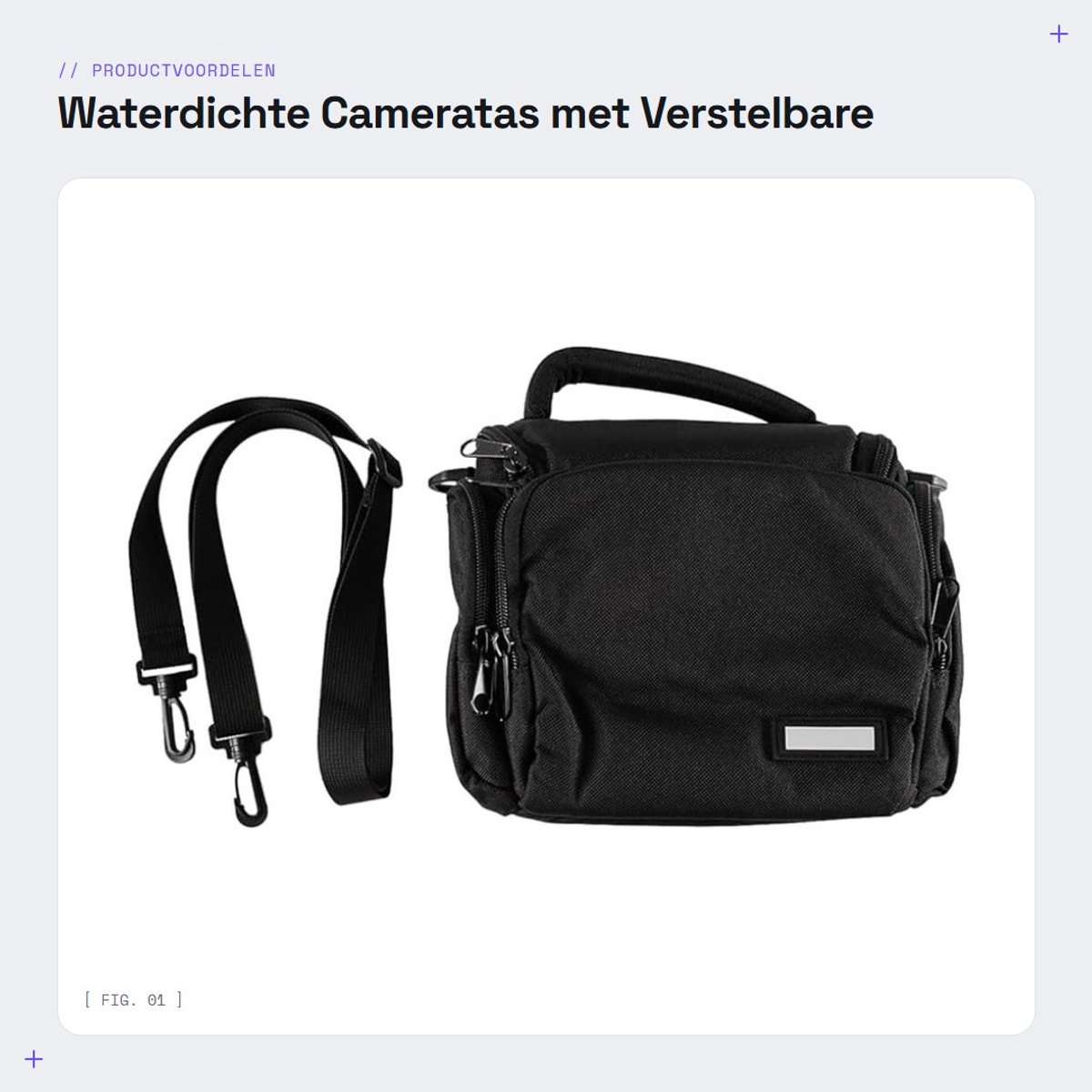 Dailygoods - Waterdichte Cameratas met Verstelbare Schouderriem