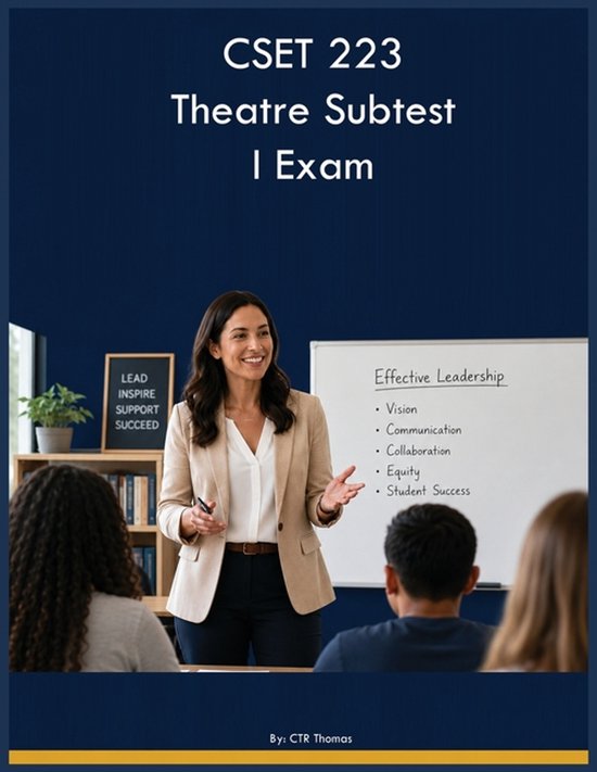CSET 223 Theatre Subtest I Exam - cover