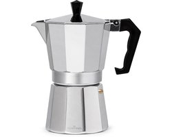 Chefino Percolator 6 Kops – Moka Pot 270 ml – Espressopot voor Italiaans Koffiezetten – Aluminium Mokkapot – Espressomaker voor Gasfornuis en Elektrische Kookplaat