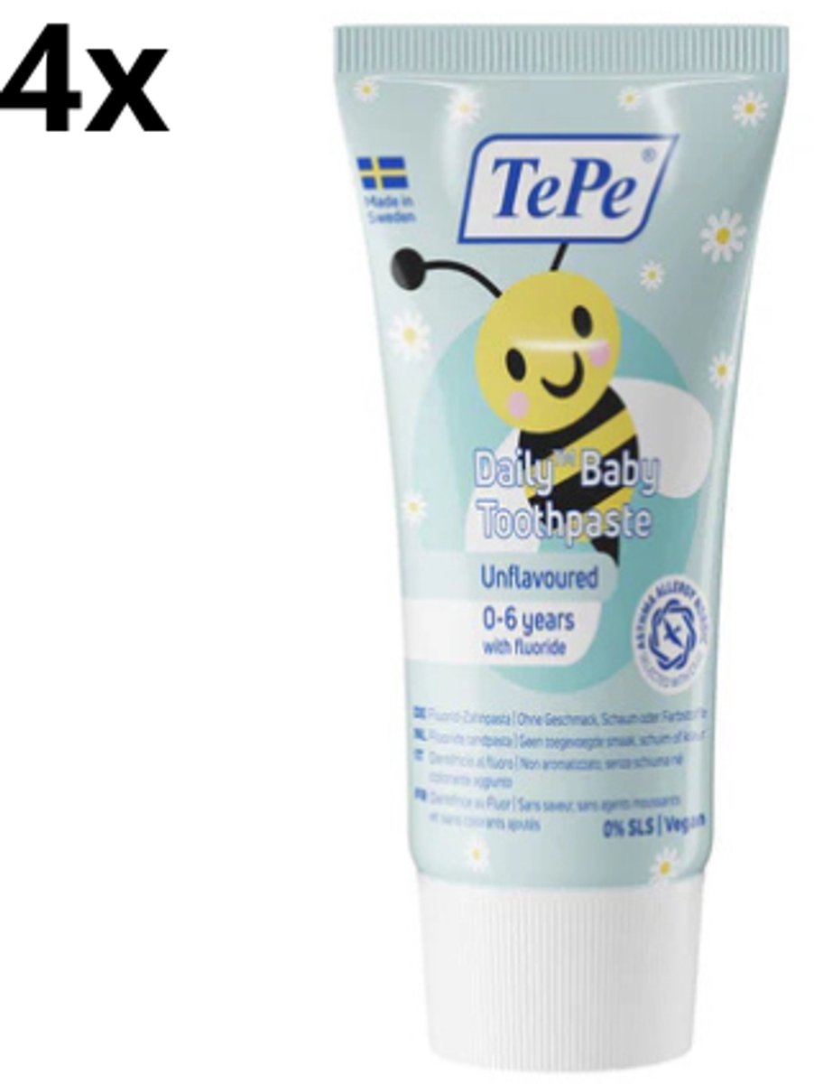 TePe Daily Baby Tandpasta - 4 x 50 ml - Voordeelverpakking