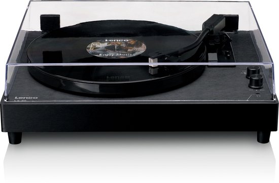 Lenco Platenspeler - Houten Platenspeler met Bluetooth en ingebouwde speakers - LS-60BK - Zwart — afbeelding 4