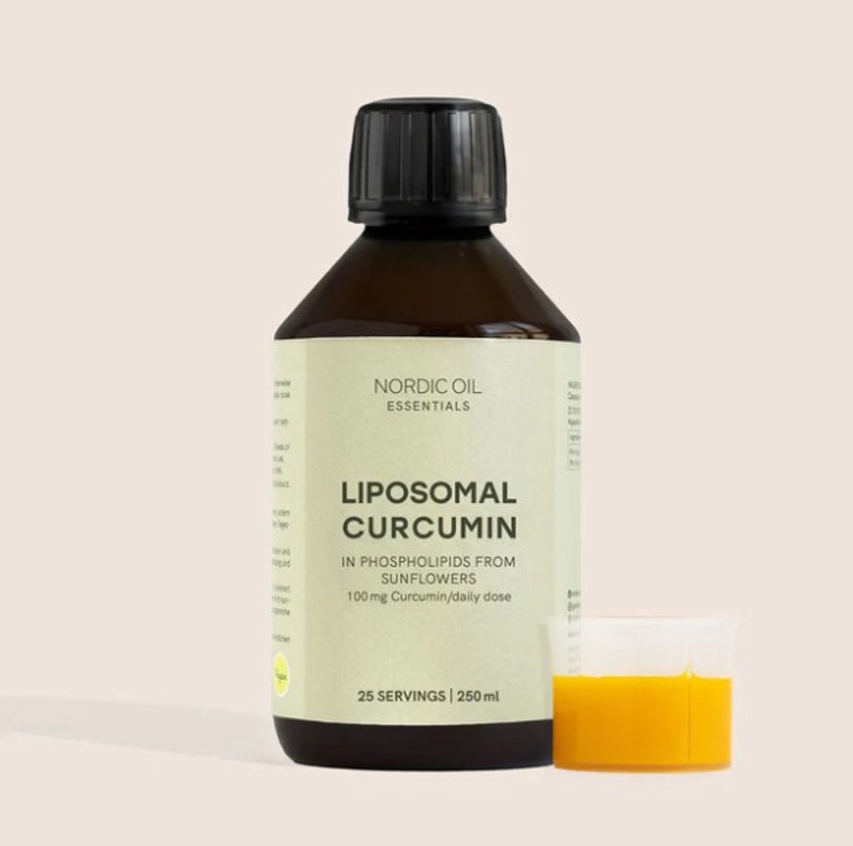 Mordic Oil - Liposomale Curcumine - 25 dagen gebruik - Vegan, glutenvrij en suikervrij - draagt bij aan spijsverteringscomfort