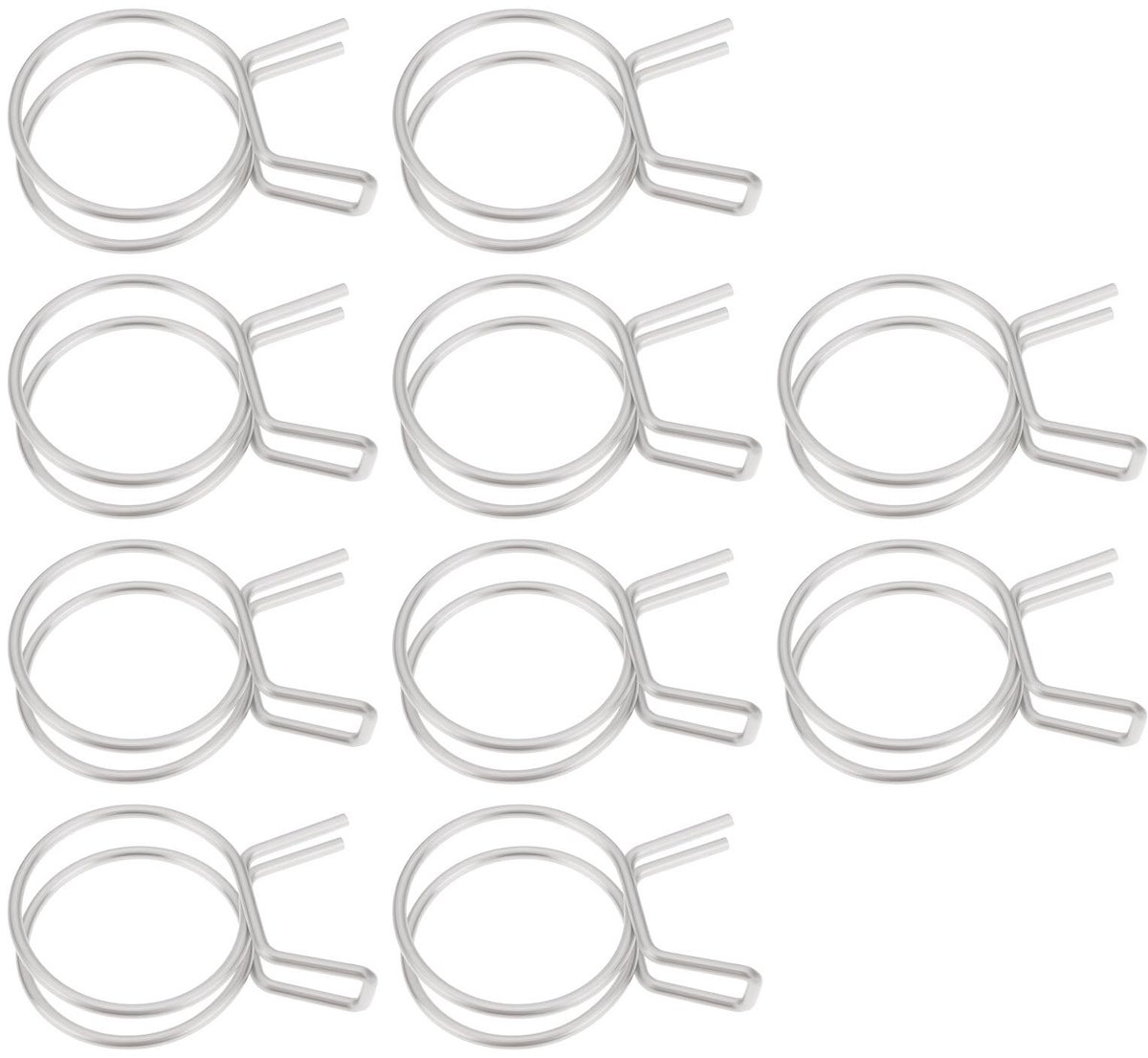 Dailygoods- Pijp Klem 30mm - Dubbele Draad Klem - 304 Roestvrij Staal - Set van 10 - Sterke Fixatie - Corrosiebestendig - Buis Klem