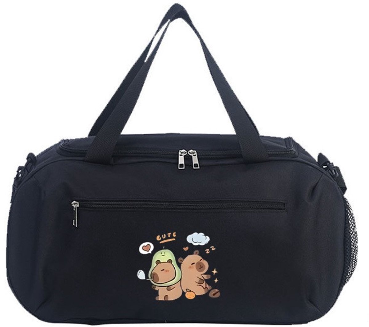 Capibara Reistas Kind | Capibara Sporttas Kind | Capibara Weekendtas | Handbagage Kind Vliegtuig | 25 Liter | Sporttas Jongens | Weekendtas met Capibara | Capibara Kindertas Peuter | Tas voor Logeren of Vakantie | 24x22x45 cm