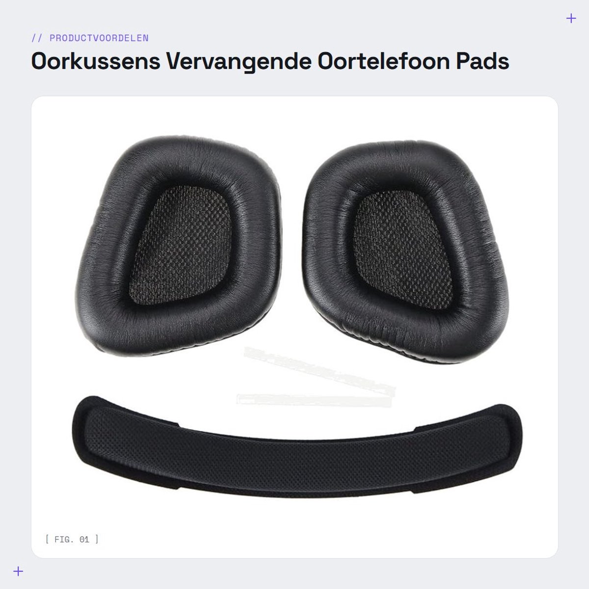 Dailygoods - Oorkussens - Vervangende Oortelefoon Pads - Zwart - Hoofdband - Comfortabel en Duurzaam - Geschikt voor Corsair Void en Void Pro
