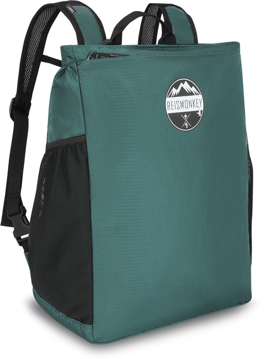 Opvouwbare Rugzak 20L - Lichtgewicht Reis- & Wandelrugzak - 2-in-1 Rugtas & Schoudertas - Groen - Reismonkey