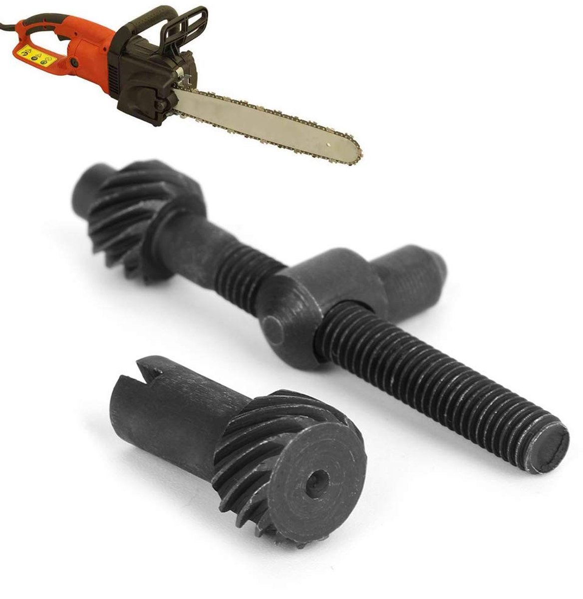 Dailygoods- Kettingenspanner Zwart - Kettingenspanner voor Chinese 2500/26cc - IJzeren Kettingenspanner - Duurzaam - Betrouwbaar - Set van 2 - Kettingtensioner
