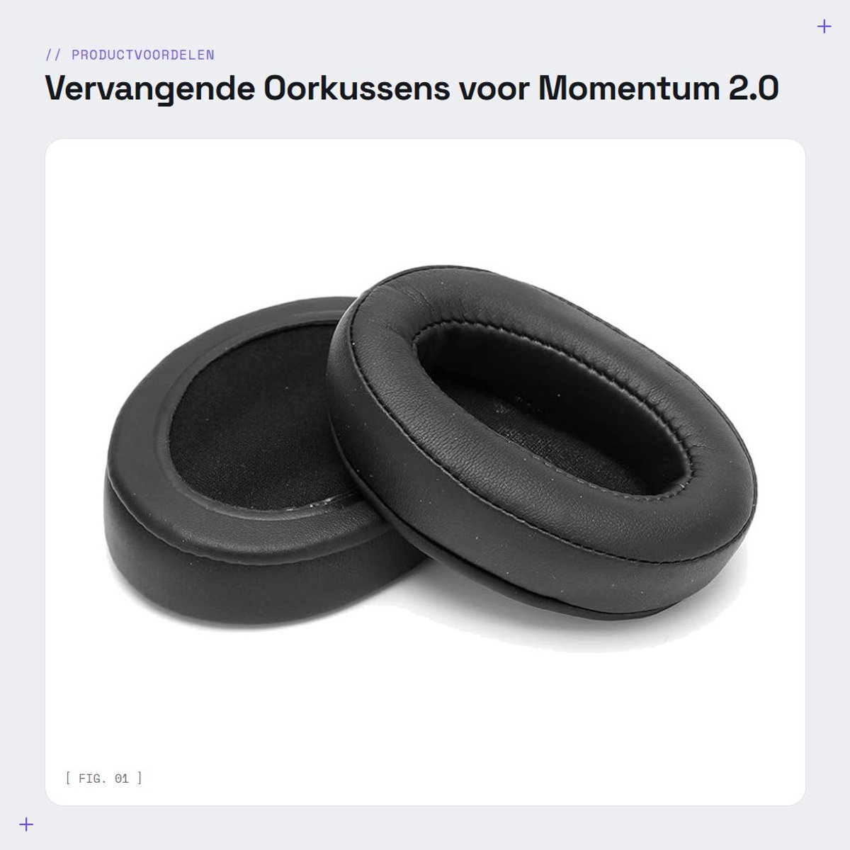 Dailygoods- Oorkussens Vervanging - Momentum 2.0 - Hoofdtelefoonkussen - Traagschuim - PU-leer - Comfortabel en duurzaam - Hoofdtelefoonkussens