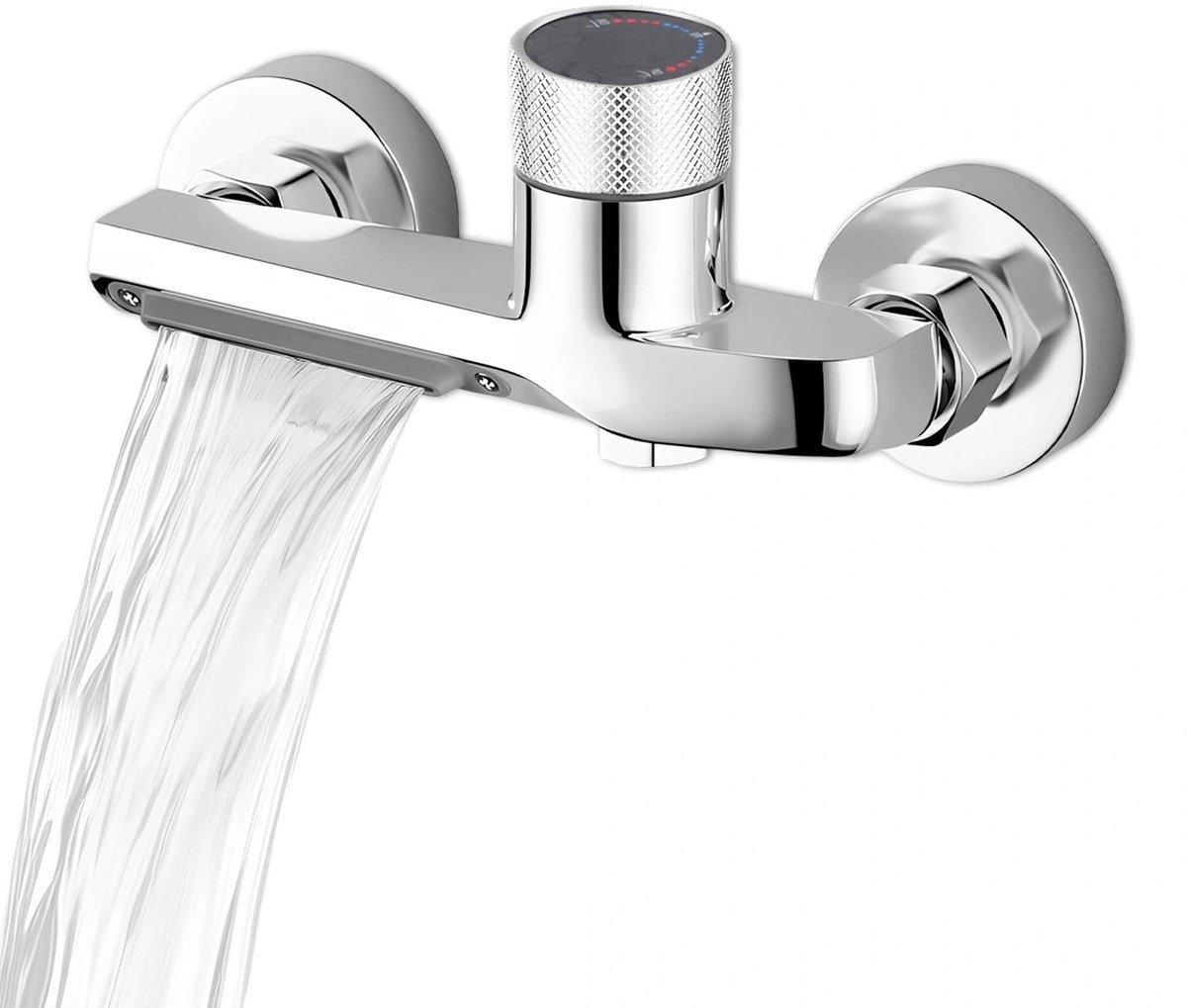 Dailygoods- Watervalkraan met twee functies - Badkraan - Mengkraan - Douchearmatuur - Wandmontage - Hoogwaardige koperlegering - Slijtvast en duurzaam