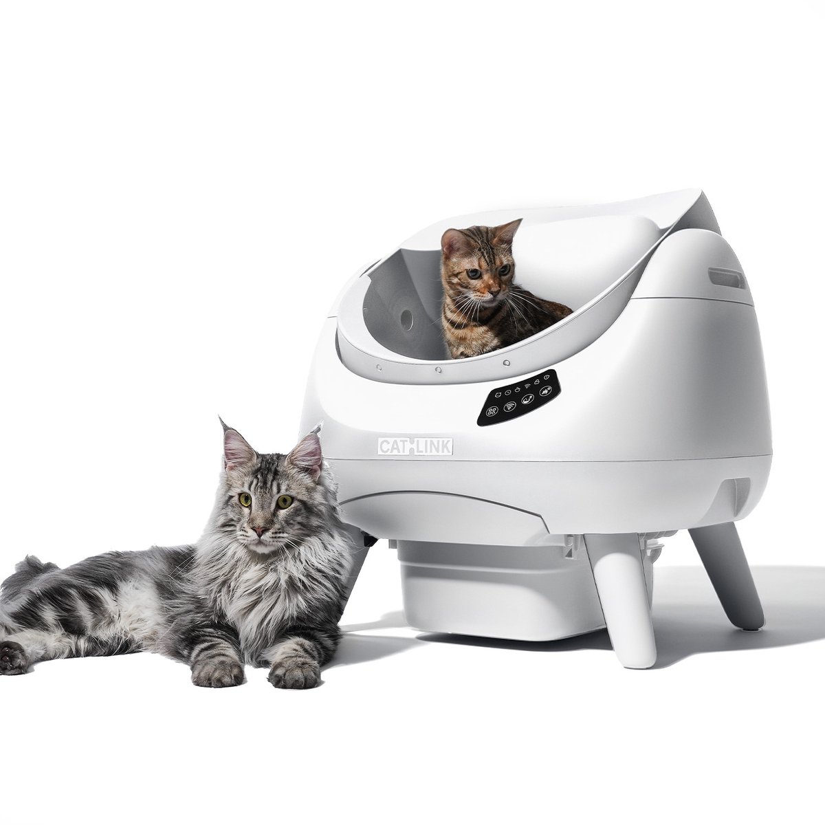 CATLINK Open X - Open Top Zelfreinigende Automatische Kattenbak Wit thumbnail 3