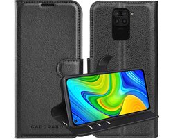 Cadorabo Hoesje geschikt voor Xiaomi RedMi NOTE 9 in PHANTOM ZWART - Beschermhoes met magnetische sluiting, standfunctie en kaartvakje Book Case Cover Etui