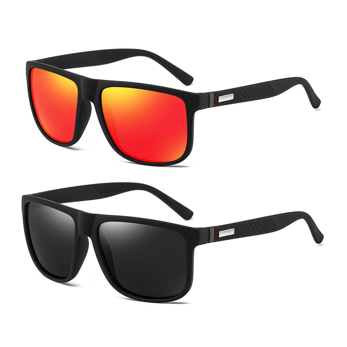 Dailygoods - 2 Stuks Gepolariseerde Zonnebril voor Dames en Heren met UV400 Bescherming