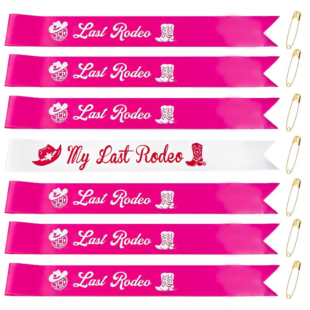 Dailygoods - Set van 7 Sjerpen voor Vrijgezellenfeest in Roze