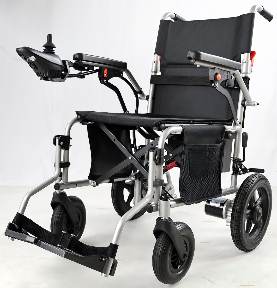 ZygenAir YHW001-Fplus Elektrische Rolstoel - Batterij 13Ah - 24 km Bereik - 151 kg Draagvermogen - Lichtgewicht& Opvouwbaar - ubbel remsysteem – Antikantelfunctie-Zilver