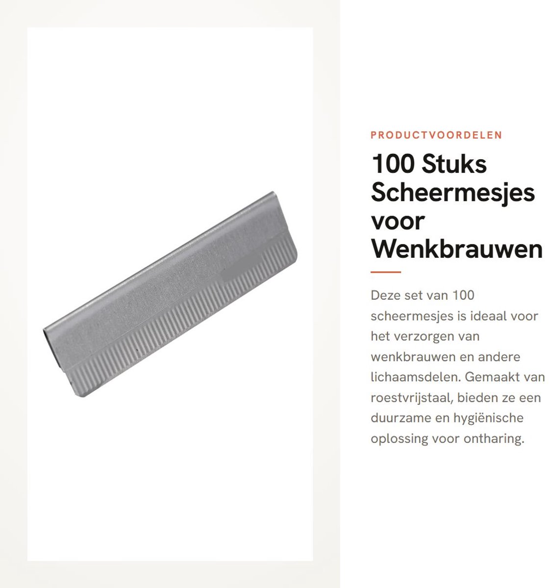 Dailygoods- Scheermes Set 100 Stuks - Wenkbrauw Trimmer - Ontharing - Roestvrij Staal - Veiligheidsafdekking - Duurzaam en Scherp - Wenkbrauwtrimmer
