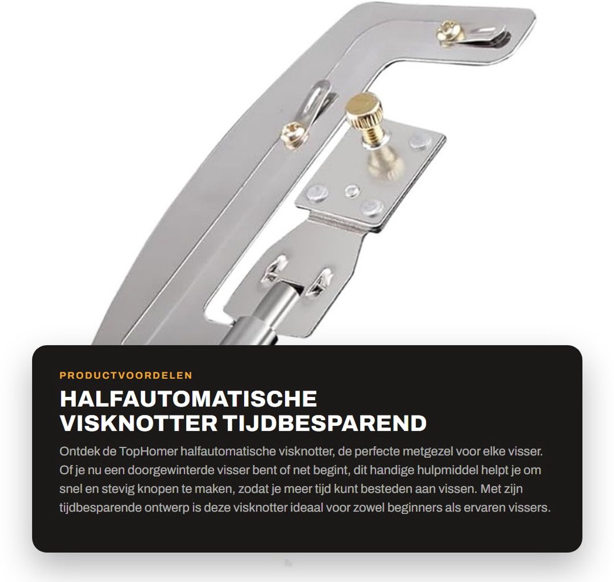 Dailygoods- Visgerei Tijdbesparend - Roestvrij Staal - Voor Buitenvissen - Eenvoudig te Gebruiken - Draagbaar - 1 Stuk - Visknoopmachine