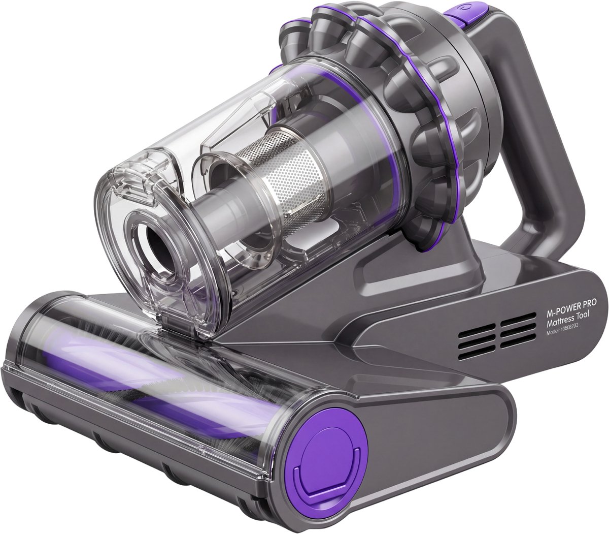 Powell Matrasreiniger - Matras Stofzuiger - UV Bedstofzuiger - 350W - 12-13 kPa Zuigkracht - 20,6L Reservoir - Grijs