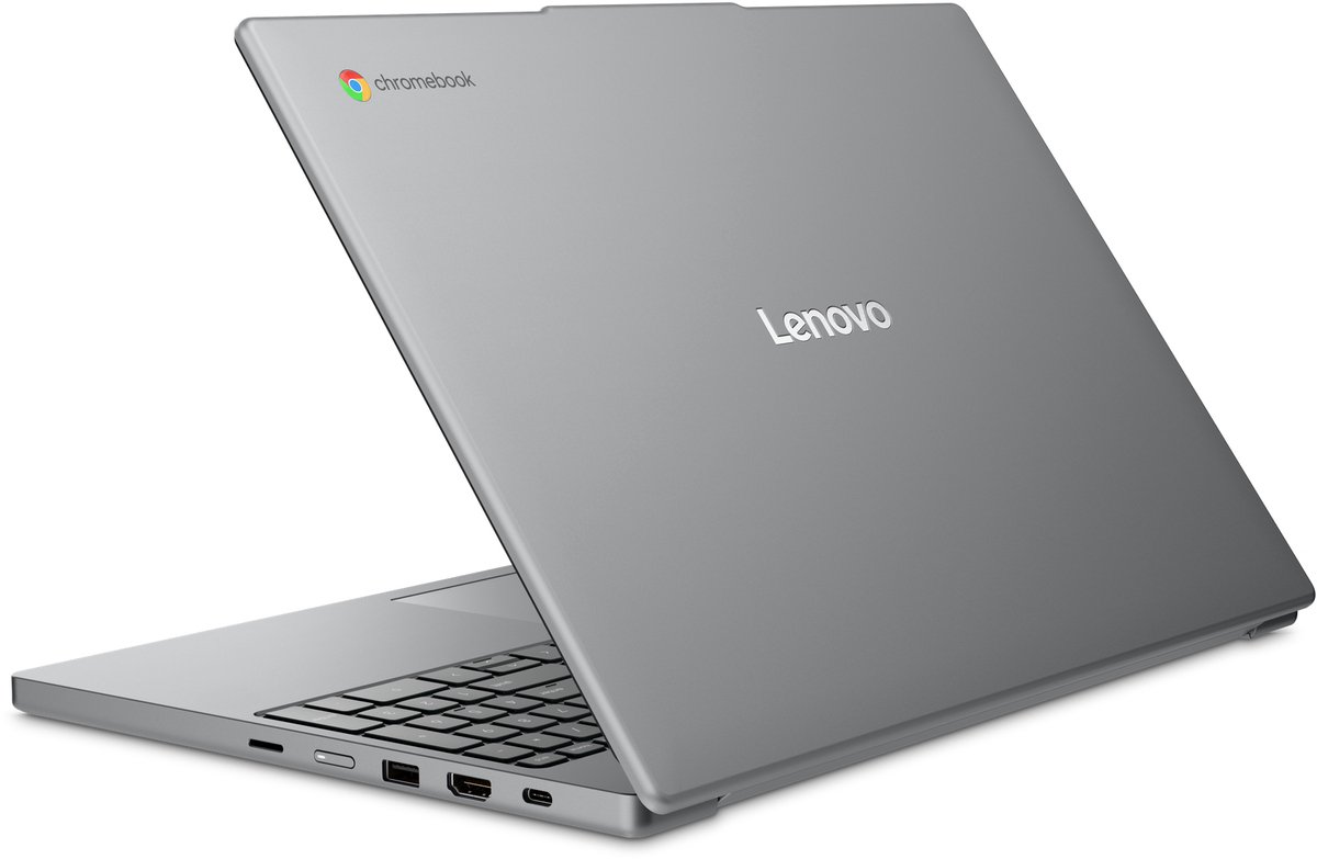 Lenovo Chrome 15ITN10 Intel N N355 Chromebook 38,9 cm (15.3") WUXGA 8 GB LPDDR5x-SDRAM 128 GB UFS Wi-Fi 6E (802.11ax) ChromeOS Engels Grijs thumbnail 4