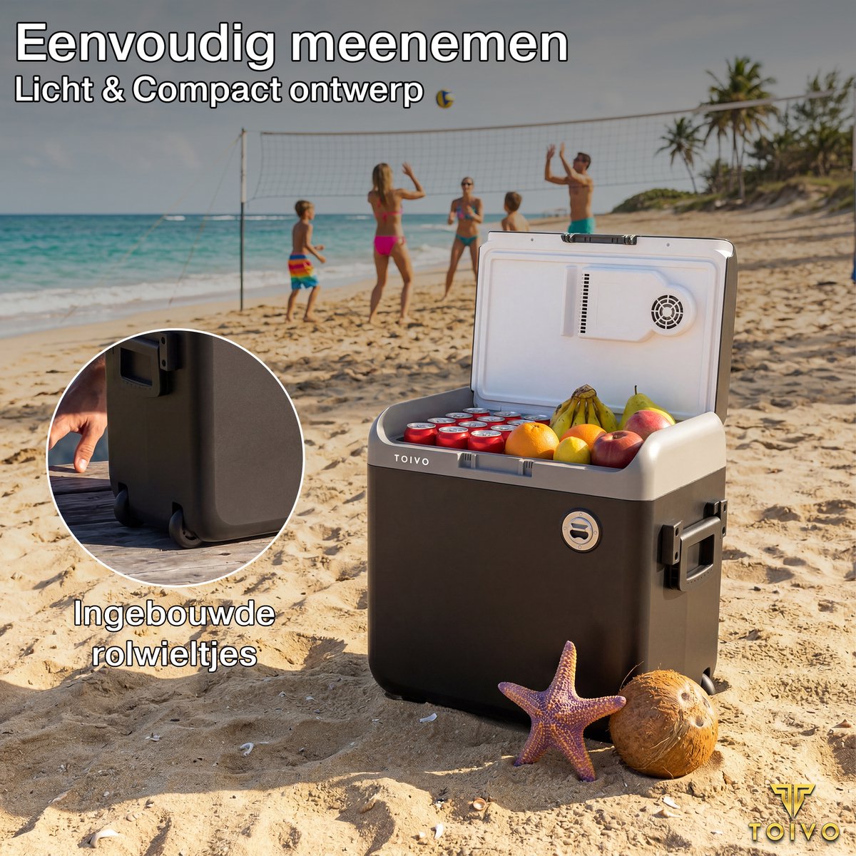 Toivo Elektrische Koelbox - 40 Liter - 12V en 230 volt - Auto - Camping Koelkast - Koelen en Verwarmen - Frigobox - Zwart – foto 7