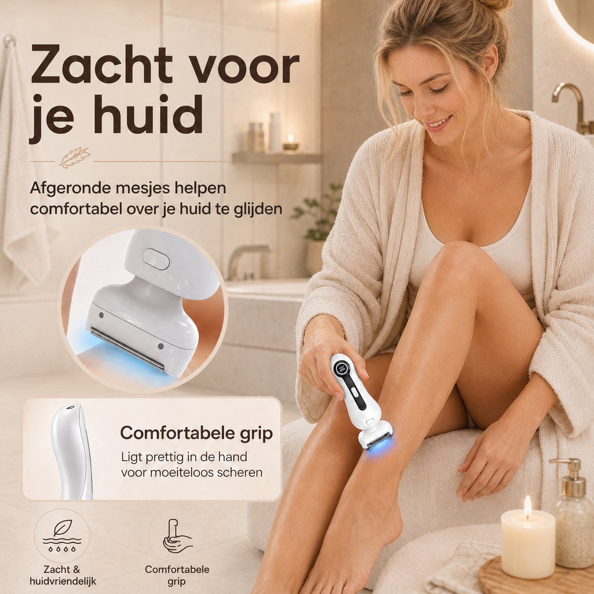 NueNext 3 in 1 Ladyshave Voor Vrouwen Gezicht - Oksels thumbnail 6