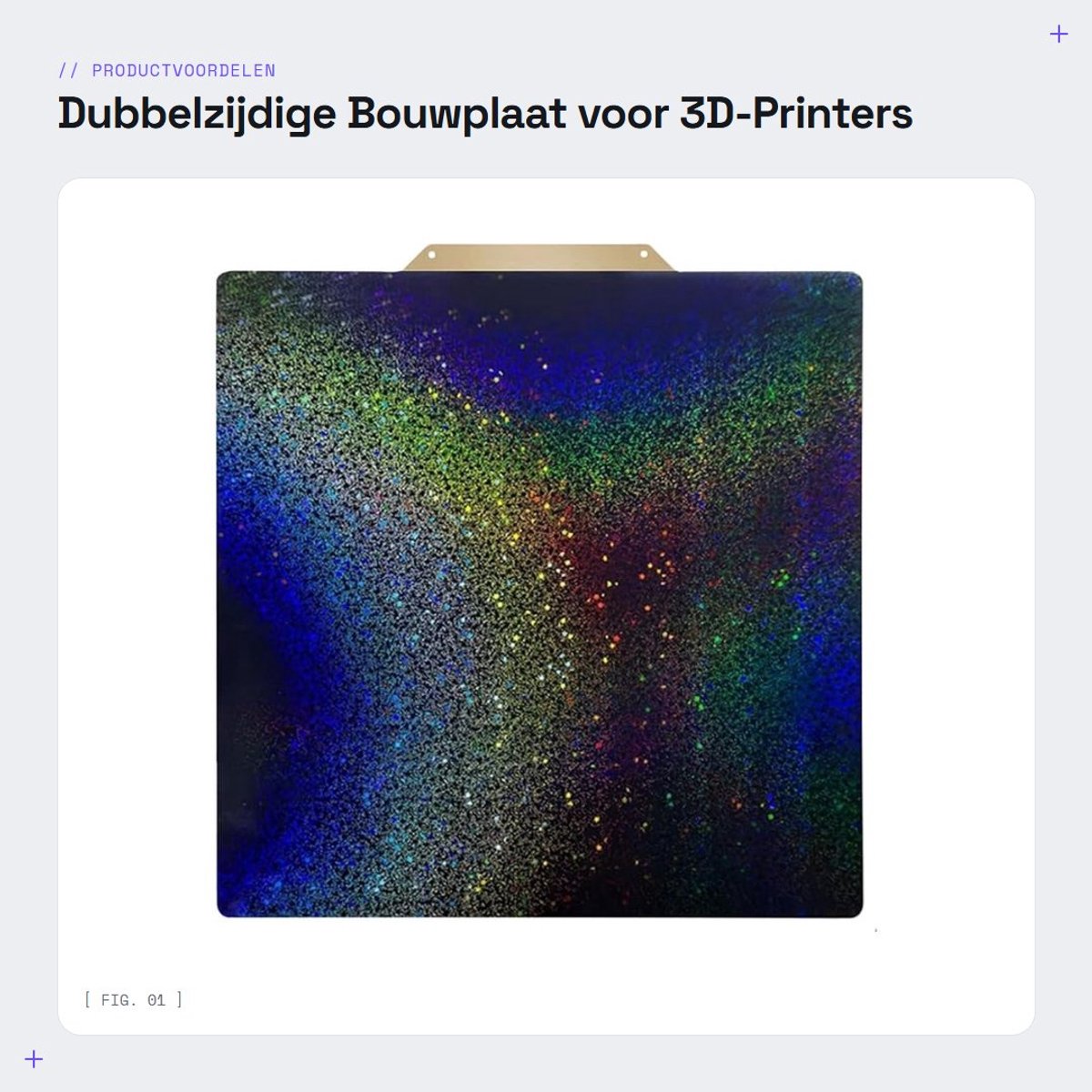 Dailygoods- Bouwplaat Dubbelzijdig 235 x 235 mm - PEI/PEY Folie - Flexibele Plaat - Voor 3D-Printer - Temperatuur tot 300℃ - Printbed