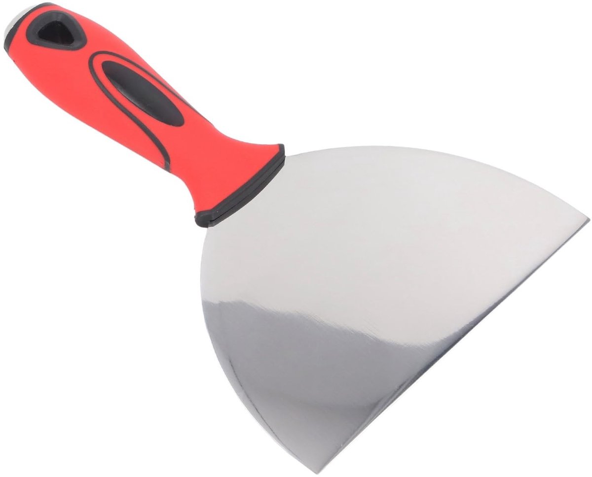 Dailygoods- Plamuurschraper Set 6 Stuks - Roestvrij Staal - Ergonomisch Antislip Handvat - Spiegelgepolijst - Duurzaam en Flexibel - Plamuurmes