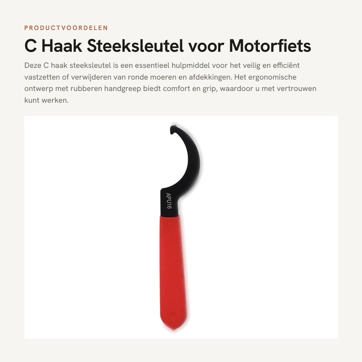 Dailygoods- Steeksleutel Ergonomisch - Steeksleutel 24 - Steeksleutelhouder - Schokdempers - Handgereedschap - Hoogwaardig Sneldraaistaal - Haaksleutel