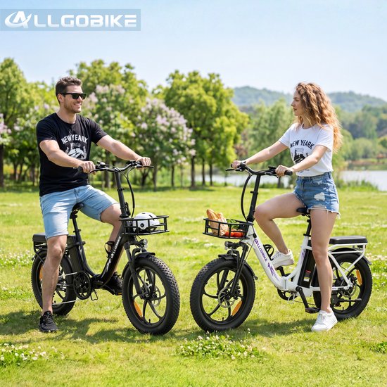 ALLGOBIKE AC20 Elektrische Fiets - 20*3.0 Inch Fat Tire City Commuter E-Bike - 48V 20Ah Lithium Batterij - Opvouwbaar -250W Motor - 7 Versnellingen -Zwart — afbeelding 2