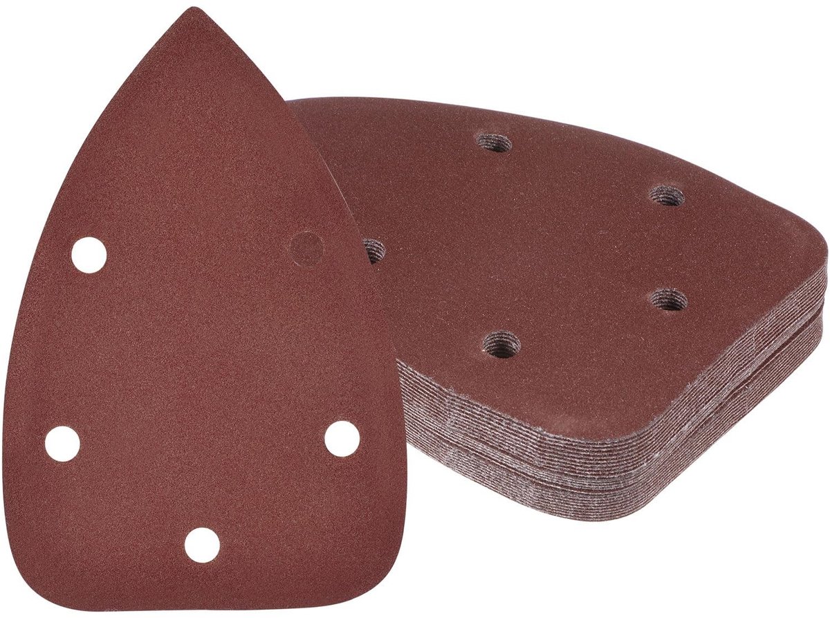 Dailygoods- Schuurpapier Set 25 Stuks - Driehoekig Schuurpapier - Korrel 240 - 8,9 x 14,9 cm - Aluminiumoxide - Antistatisch - Schuurmachinepapier