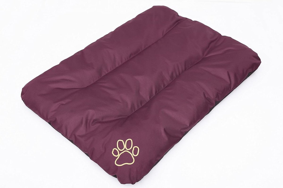 Hondenmatras - Honden kussen - Comfortabel rusten - Afneembare hoes - 100 x 70 cm - Bordeaux