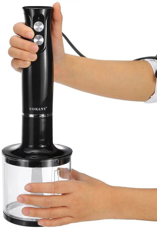Linkforu - 4 In 1 Staafmixer - Blender - Hakmolen - Garde - 500W Vermogen - 2 Snelheden - Smoothies - Soepen - Babyvoeding van linkforu — afbeelding 5