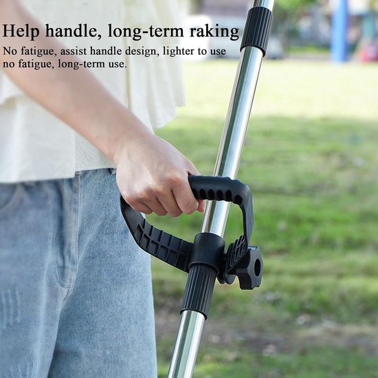 Tuin Hark - Verstelbare Hark - Onkruid Wieden - Ergonomisch Handvat - 166 cm - Zwart — afbeelding 4