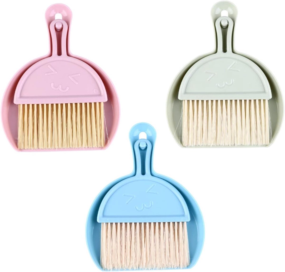 Mini Schoonmaakset - Stoffer en blik - Bureau opruimen - Compact ontwerp - 21 x 16 x 2 cm