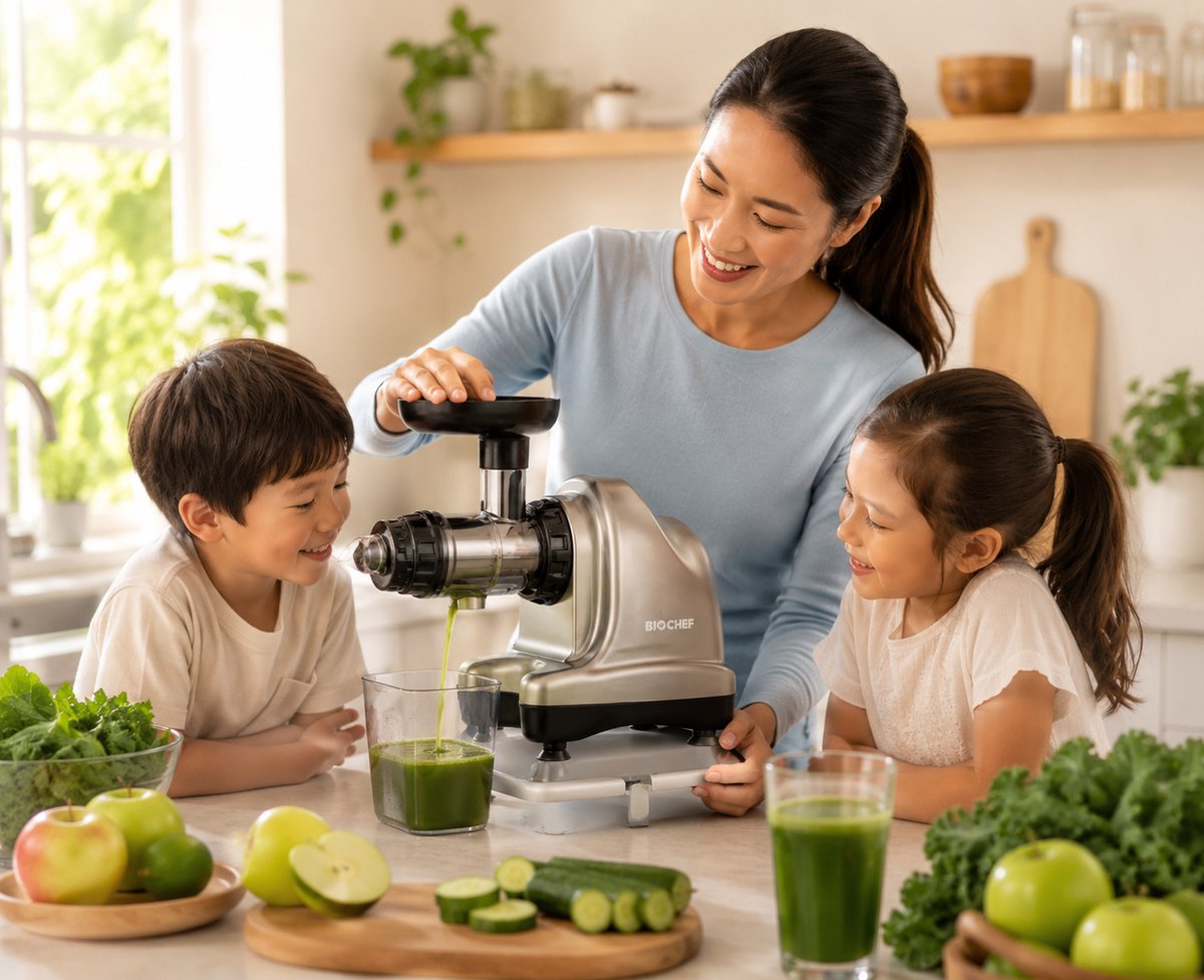 BioChef Axis Cold Press Juicer Zilver– Groente&Fruit Juicer / Voedselprocessor– 150W