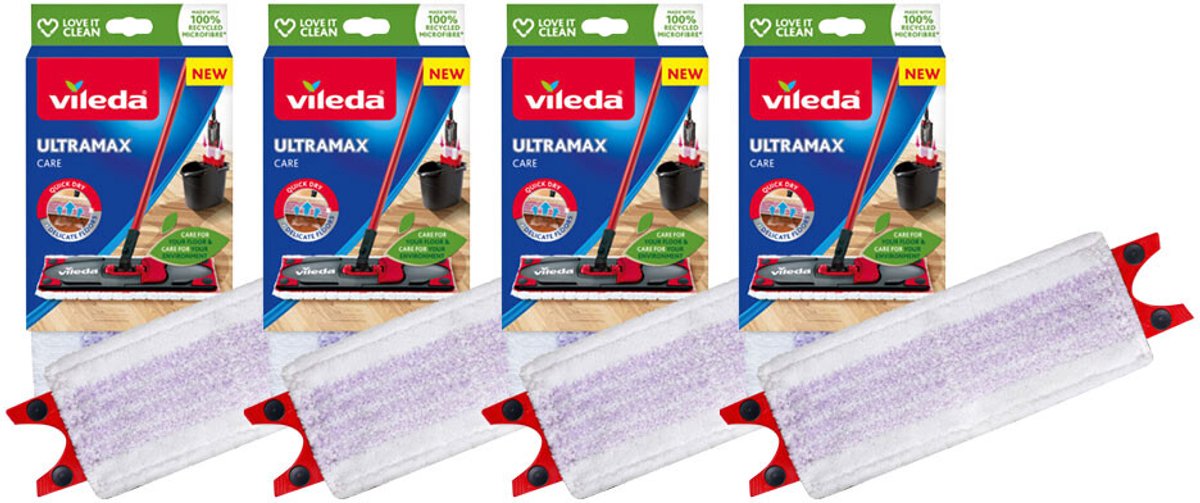 Vileda Ultramax Care Navulling - 4 x - Voordeelverpakking
