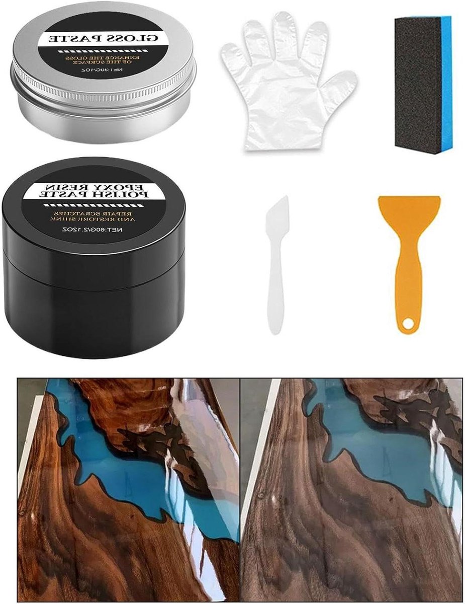 Hars Polijsten Kit - Krasverwijderaar Compound - Oppervlakken Herstellen - Progressieve Polijsttechnologie - 60g + 30g - Niet gespecificeerd
