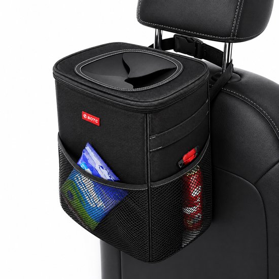 BOTC auto prullenbak – waterdicht – zwart