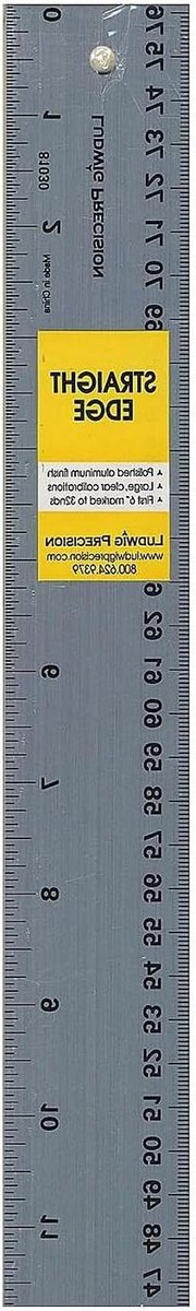 Aluminium Rechte Rand - Meetlat Liniaal - Precisie Meten - Rand tot Rand Kalibraties - 36 Inch - Zilver