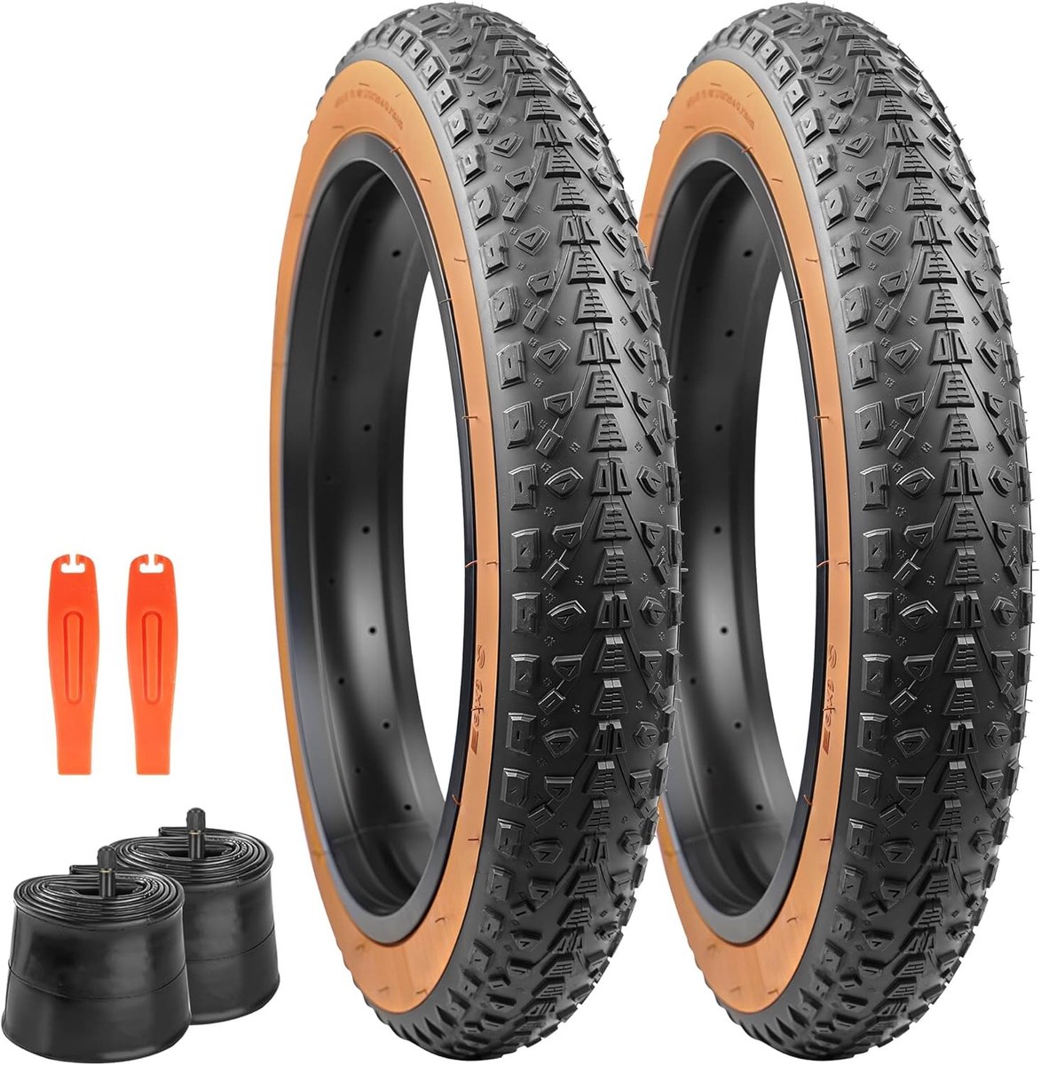 Fat Bike Banden - Zwart-Bruin - Antislip en Duurzaam - Optimale Pasvorm - Voor E-bikes en Fatbikes