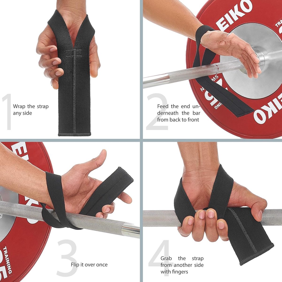 Lifting Straps - Katoen - Getest tot 300 KG - Comfortabel en Veilig - Voor Gewichtheffen en Krachttraining