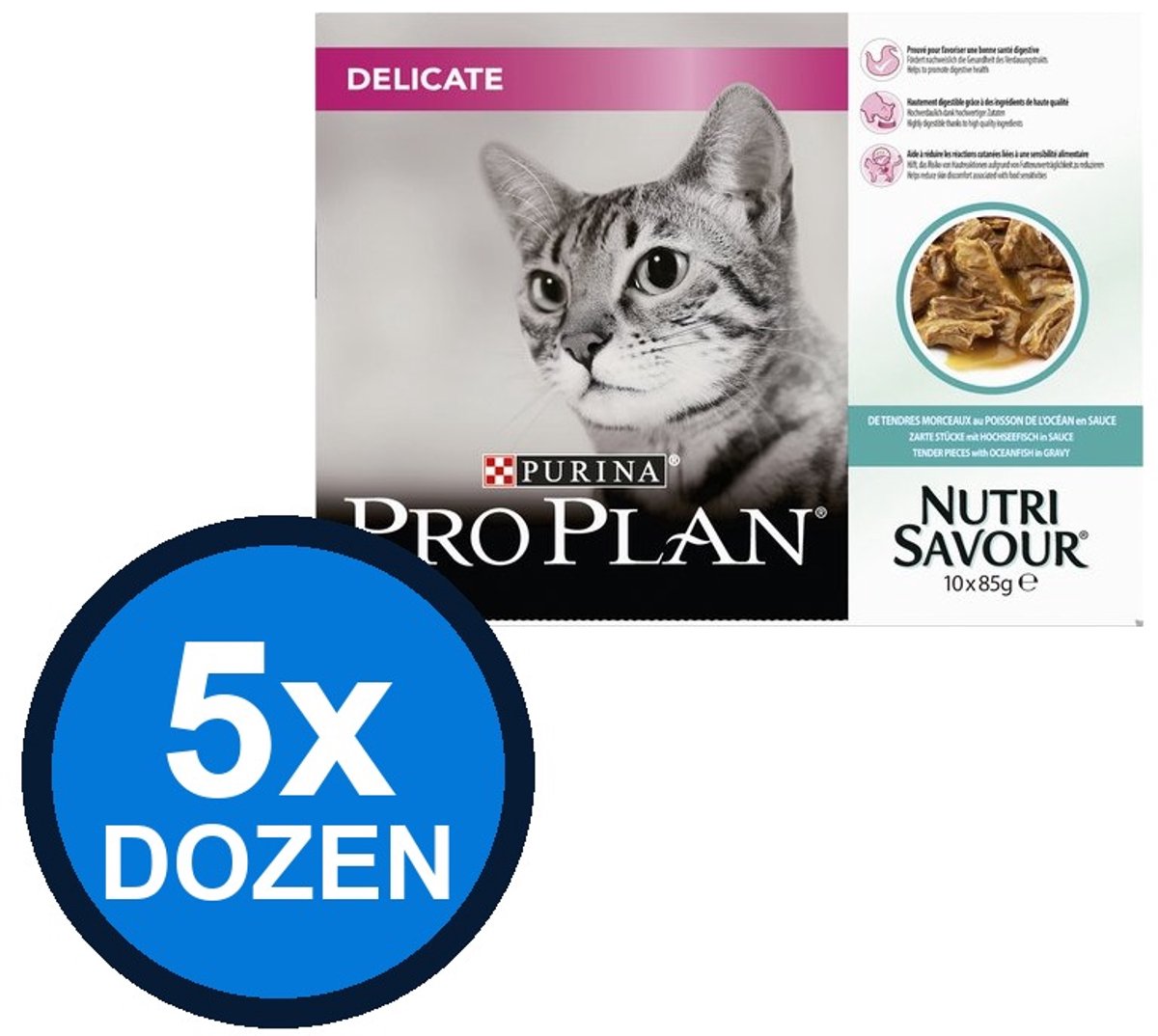 Pro Plan Pro Plan - Cat Pouch Delicate Vis in Saus - Kattenvoer Natvoer - 850 g