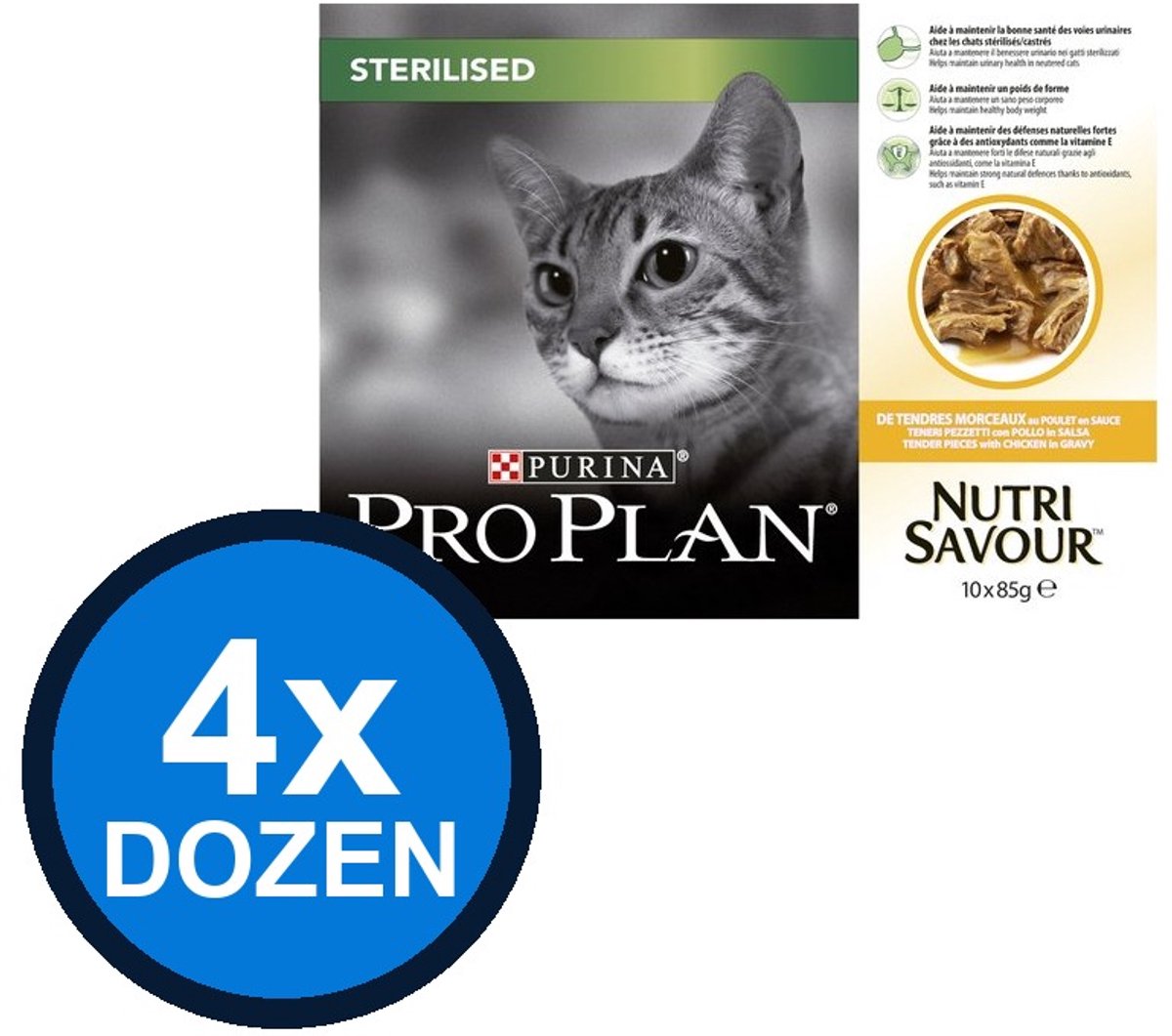 Pro Plan Pro Plan - Cat Pouch Sterilised Kip in Saus - Kattenvoer Natvoer - 850 g